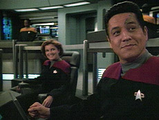 Click the smiling ones to see them relive an old season three Voyager story written by Jeri Taylor but adapted by the VLA moderator. Gallery included!